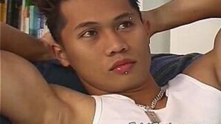 Sexy Asian twink loves jerking off porn video